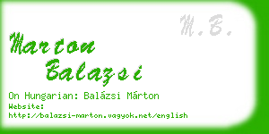 marton balazsi business card