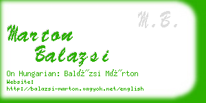 marton balazsi business card